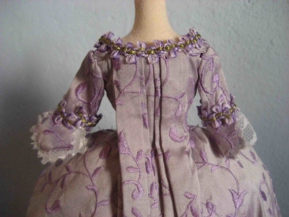 french court dress 1700s by SaucyDolls on Etsy