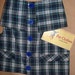 SALE - X-Small blue & white Tartan plaid print pet shirt / vest - dd08