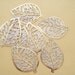 9pcs Antiqued Silver Filigree LEAF Pendant 60X40mm B488