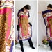 vintage - super chic rich girl caftan - beach cover up - valley girl - light weight - hot pink and purple - leopard print - chains and belts - size small medium