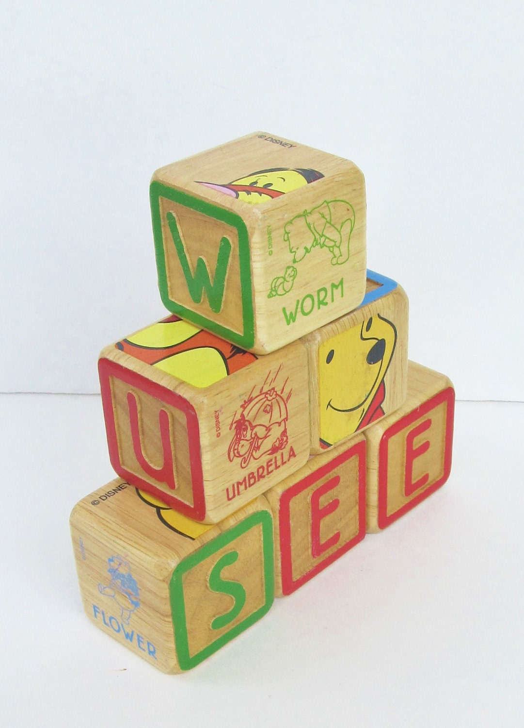 winnie the pooh wooden balance blocks