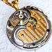VERY RARE Steampunk Necklace - Spectacular 2 TONE Antique Pocket Watch Movement - Gold & Silver Guilloche Etched Men Steampunk Necklace Gift