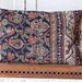 Oriental Carpet Pillow, Chocolate, Navy and Rose
