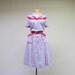 Vintage 1950s Rockabilly Dress / Cotton Novelty Print / L - XL