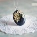 Pressed flower real bridal wreath blossom necklace - botanical resin jewelry - Nature lover gardener gift, gift for a woman, gift under 35