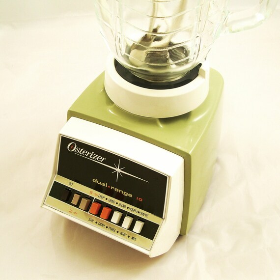 Vintage 1960s Blender Avocado Green Osterizer 10 Speeds Frappe