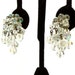 Vintage 1960s Earrings Waterfall Glass Iridescent Beads Clip Ons
