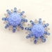 Vintage 1960s Earrings Blue Space Age Sputnik Clip Ons