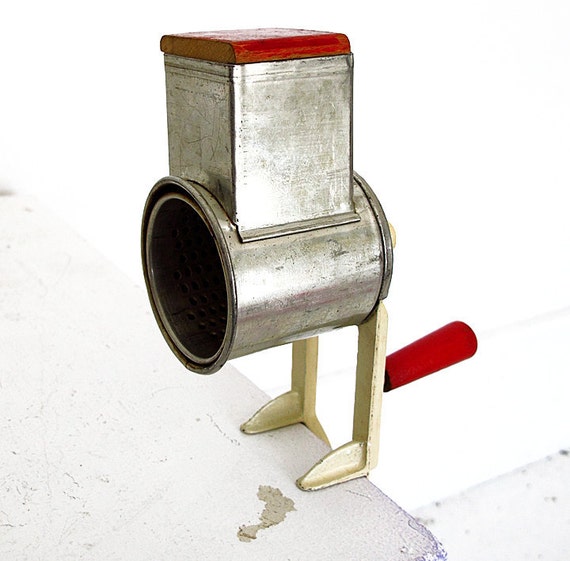 Vintage German Table Top Cheese Grater Kitchen Items Red