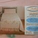 Midcentury Retro Style Pink Rose Blanket Twin Size Bedspread