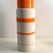Raymor Striped Mancioli Vase, Orange White Monumental Made in Italy
