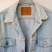 mid 80s' vintage oversize light blue levis jacket red tab size L