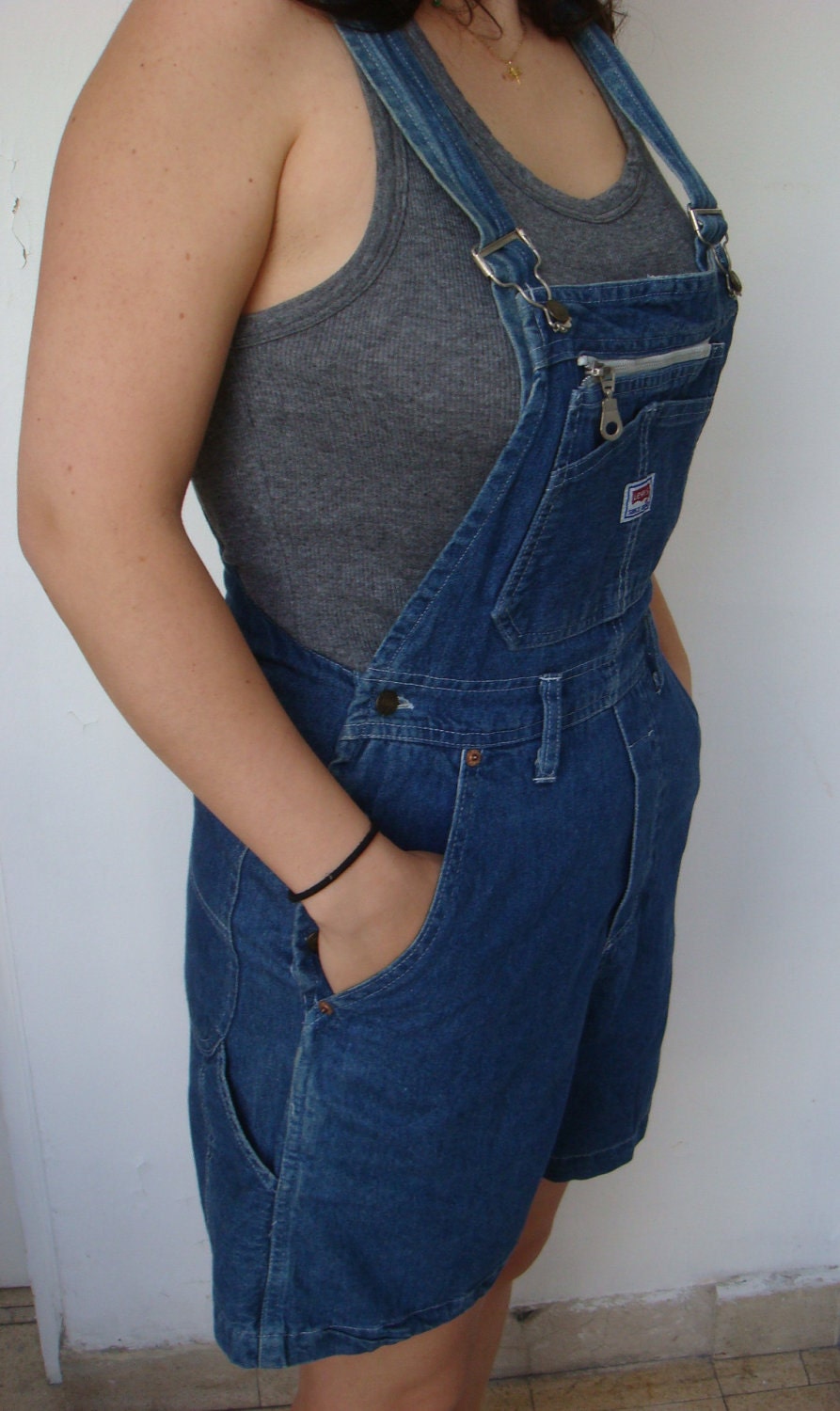 vintage levis womens hipster overalls shorts by SkintAndMinted