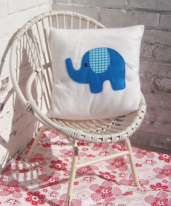 blue elephant cushion