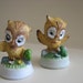 Vintage Pair of Ceramic Collectible Owl Figurines