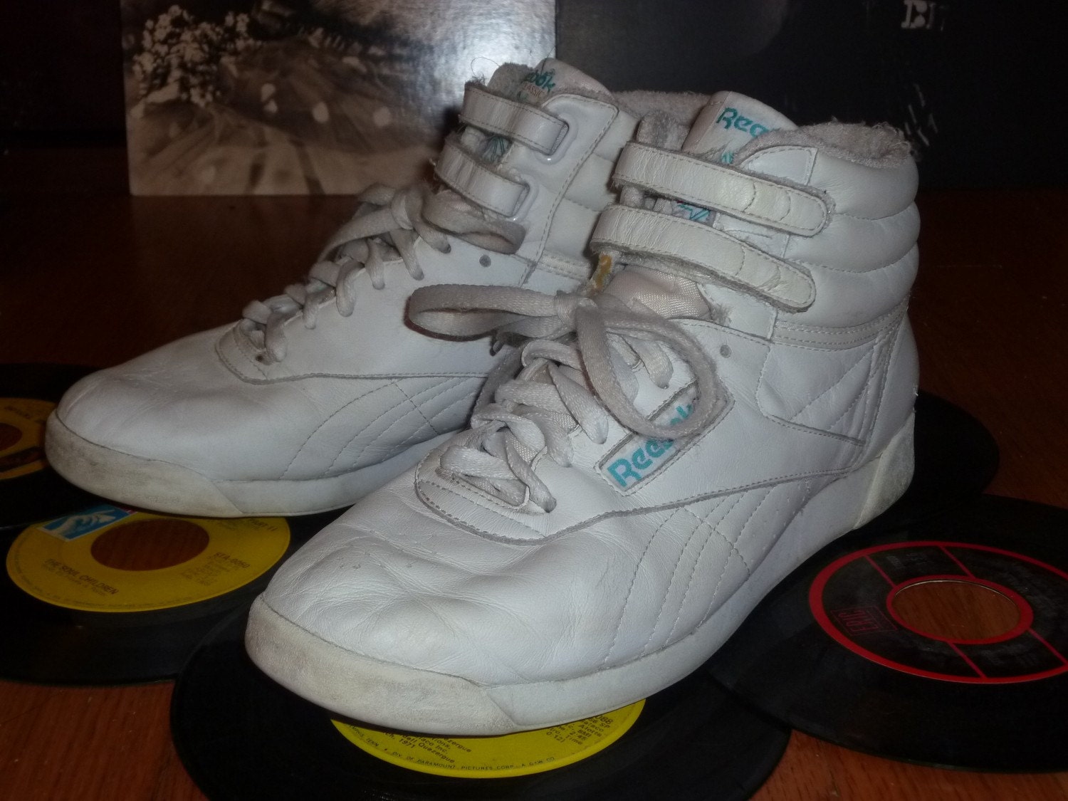 80's Reebok High Tops White Leather by getmodern on Etsy