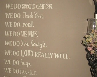 In This Home -19.5"h x 13"w Vinyl Lettering wall words graphics Home decor itswritteninvinyl