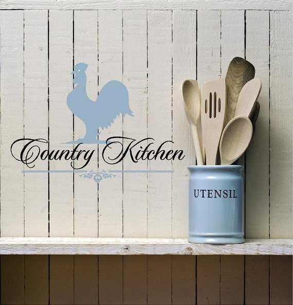  Country  Kitchen  Rooster Vinyl Lettering wall  words quotes