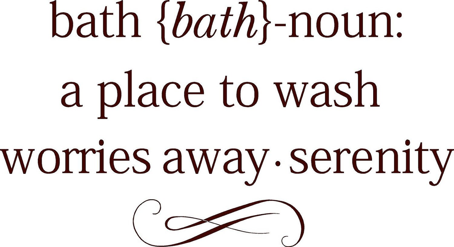 Bath definition Vinyl Lettering wall words graphics decals