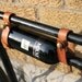 Bicycle Wine Rack - Tan Leather Bike Bottle Holder
