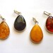 Baltic Amber Pendant Sparkling Yellow, Cherry, Yolk or Cognac 925 Silver