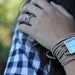 Tan Suede Bracelet Watch with Small Turquoise Interchangeable Face