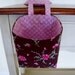 Thread Catcher Pin Cushion Breast Cancer Ribbons Pink and Brown