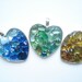 Three rockpools of Sea Glass set in Silver pendant tray - ideal Gift - E0681 from Seaham