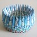 FREE SHIPPING: Origami paper bowl made of recycled tea bag covers, in sea colors