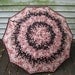 Vintage Brown & Pink Floral Sun Parasol or Rain Umbrella