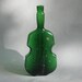 vintage 1930s Hand Blown Green Glass Large Dell VIOLIN Viobot Bottle