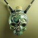 Raku Skull Bottle Necklace