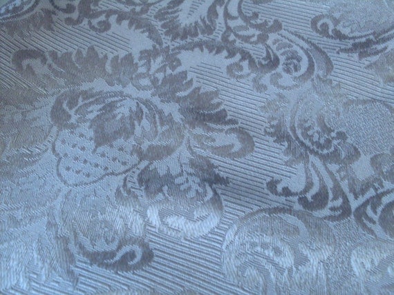 Blue Damask Upholstery Fabric Destash