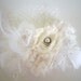 Shabby Chic Fascinator, Bridal, Hair, Feathers, Wedding
