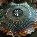 Carnival Glass Bowl Iridescent Blue