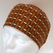 Mens Scrub Hat or Chemo Hat Golden Brown Woven Wood Tones