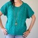 NOW 50% OFF 80s Teal Sweater Top size s