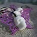Butterfly Skull Ornaments - 3 Ornaments - Pink Butterfly Wings
