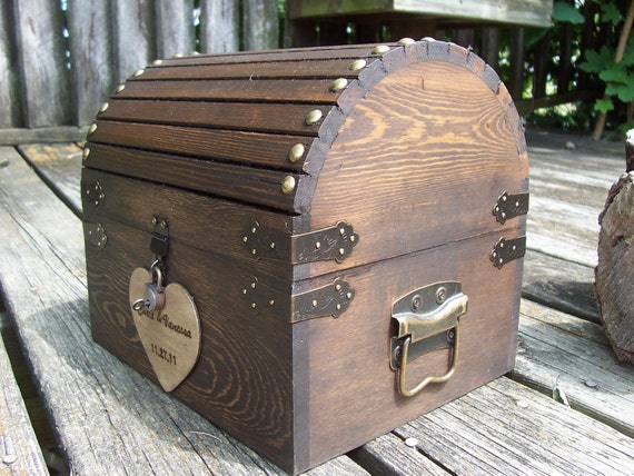 Wedding Card Box Stained Rustic Wood Fairytale by GoRustic