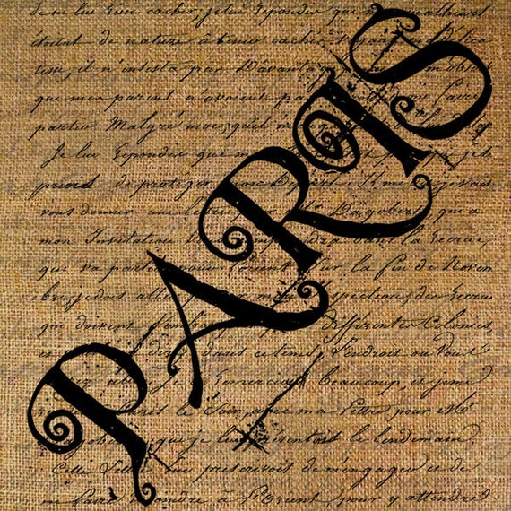 Items Similar To Paris Word France French Script Handwriting Grunge