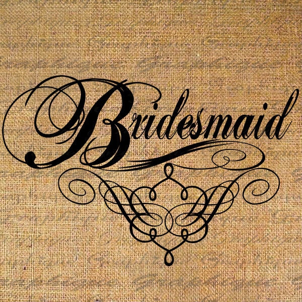 Bridesmaid Text Word Marriage Bridal Wedding Party by Graphique