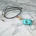 Archangel Sandalphon Pendant - Turquoise, Yellow and Orange Calcite