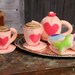 Felt Food Pink Tea Party Set, Photography Prop, Cookies, Eco-friendly - Mothering Magazine Best Natural Toy Guide