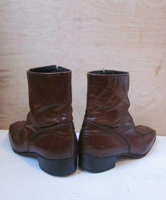 60's FLORSHEIM leather BEATLES boots zip up sides