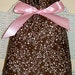 Whimsical Hearts, Dots, and Stars Small Fabric Gift Bag - Valentine, Romance, Love, Romantic, Pink, Brown, White, Simple, Party Favor Bags