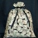 Money Large Fabric Gift Bag - Cash, Currency, Dollar Bill, Green, Black, Men, All Occasion