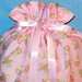 Baby Pacifier on Pink Large Fabric Gift Bag - Baby Shower, Babies, Boy, Girl, Yellow, Green, Lavender, Tan, Pastel