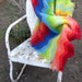 Vintage RAINBOW CHEVRON Granny Blanket CROCHETED Throw Vintage Clothing by TatiTatiVintage on Etsy