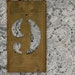 Brass Stencil of the number 9 ready to alter or collage