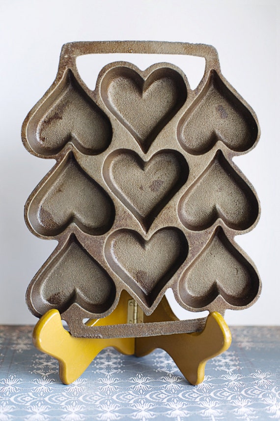 Heart Muffin Mold Pan Cast Iron Sweetheart John Wright